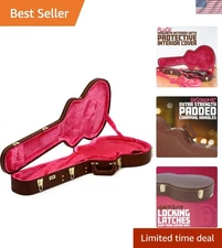 Wood Guitar Case for 335 Semi-Hollow, Plywood, Lockable, Brown