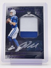 RILEY LEONARD 2025 PANINI BLACK RPA PATCH AUTO ROOKIE RC ROYAL /199 COLTS Q5466