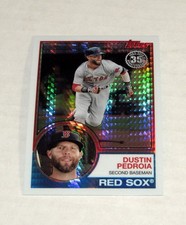 2018 Topps Silver Pack Chrome Refractor 130 Dustin Pedroia  Red Sox Pedey