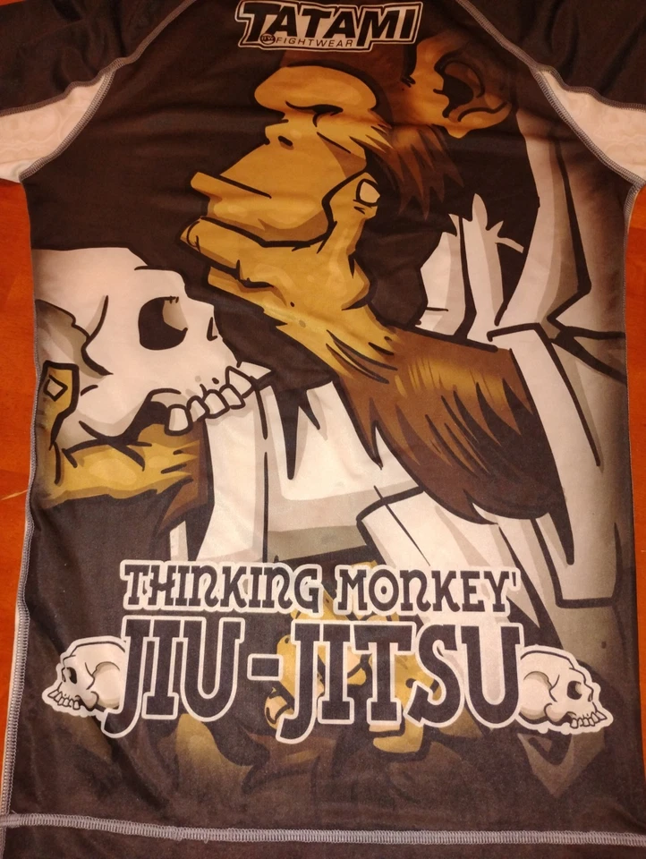 Tatami Fightwear Thinker Monkey Long Sleeve Rashguard Size Large - Image 3 of 4