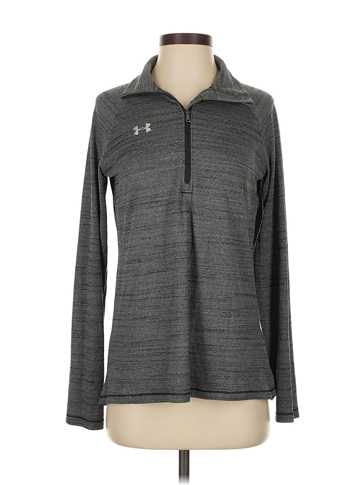 Under Armour Women Gray Long Sleeve Polo S