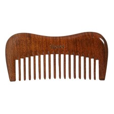 100 Natural Handmade Sandalwood Comb  Soft Wide Tooth Wooden Comb for Wet a...