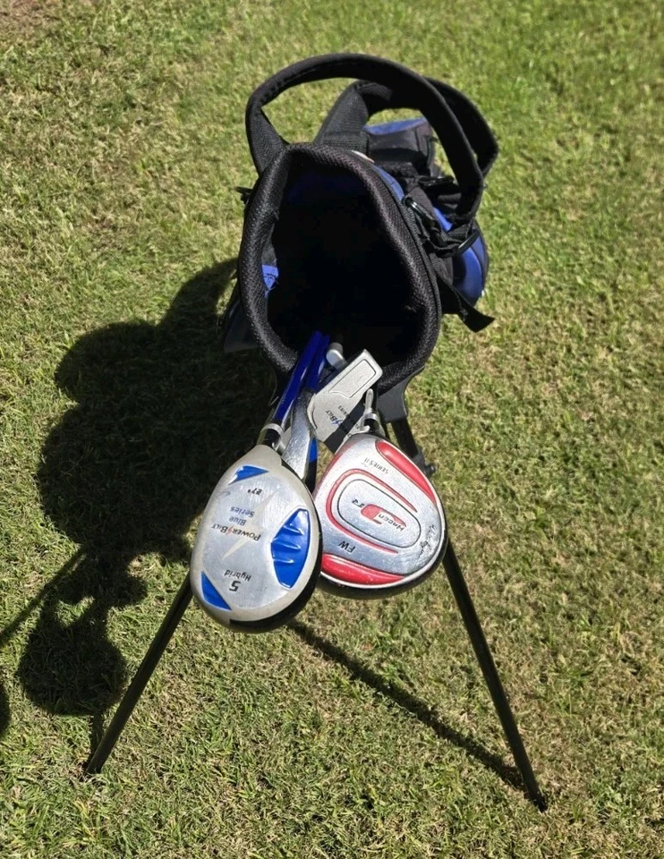 Jr Golf Club Set – 3 PowerBilt Clubs + Walter Hagen Fairway + Golf Bag  Graphite - Image 3 of 4