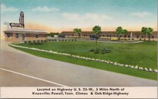 Clark Motel Powell Tennessee Highway 25W Vintage Postcard AAA Simmons Beds