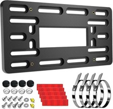 Front License Plate Holder Bracket - Universal Front Bumper Mounting Kit Adapt