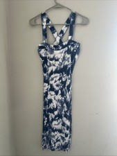 Michael Kors Dress Tie Dye Size S Blue White