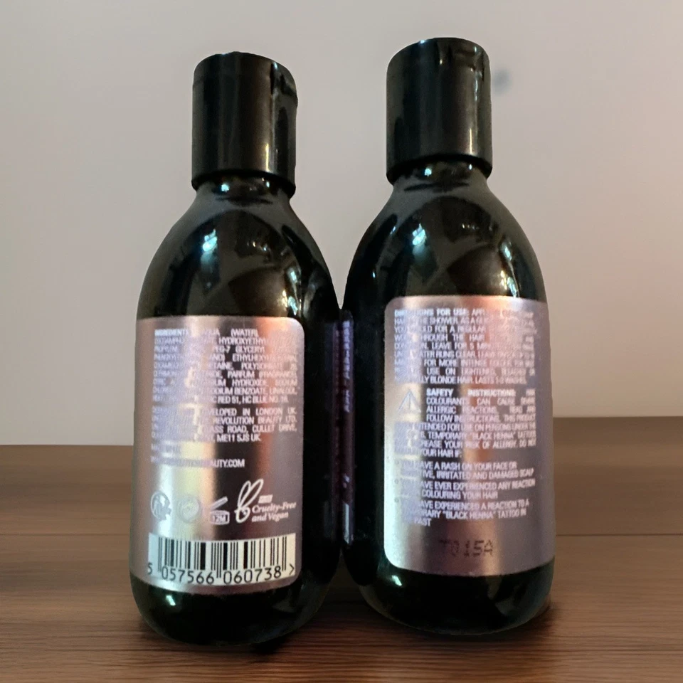 Pacote com 6 Revolution Rainbow Shots Lilac Dreams 3 em 1 cor temporária de cabelo roxo - Imagem 2 de 2