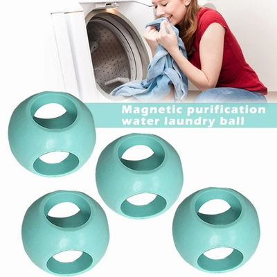 #ad 4 Piece Magnetic Washing Machine Ball Set Anti Limescale Laundry Accessories $105.49