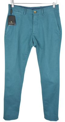 MASSIMO DUTTI 0008 Slim Fit Trousers Men's US 30 Chino Zip Fly Blue