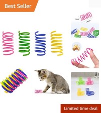 Cat Spring Toys 30 Packs, Plastic Colorful Springs Cat Toys for Cat Kitten Pe...