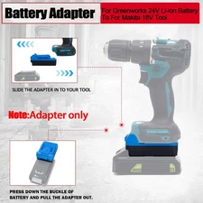 Suitable For Greenworks 24V Li-ion Battery Adapter To Fits Makita 18V Tool