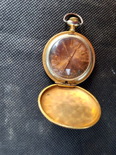 Unbranded Vintage Swiss made Double Hunter 17 jewels Pocket Watch GP.