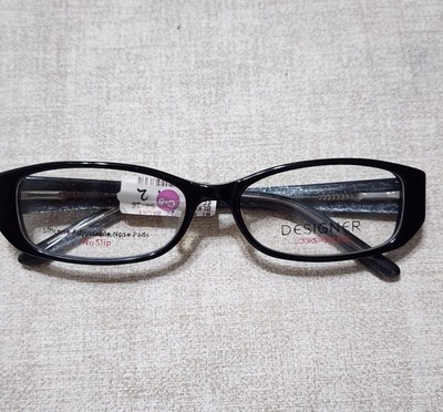 NEW Designer WT-FM15052 Black/Grey Women Eyeglasses Frame 54-16-135 Retail $54