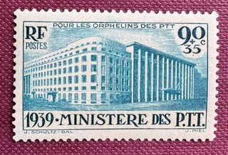 1939 Orphelins ministère PTT Yvert 424 neuf s.ch ★★ cote 48€ Piel Schultz Dal