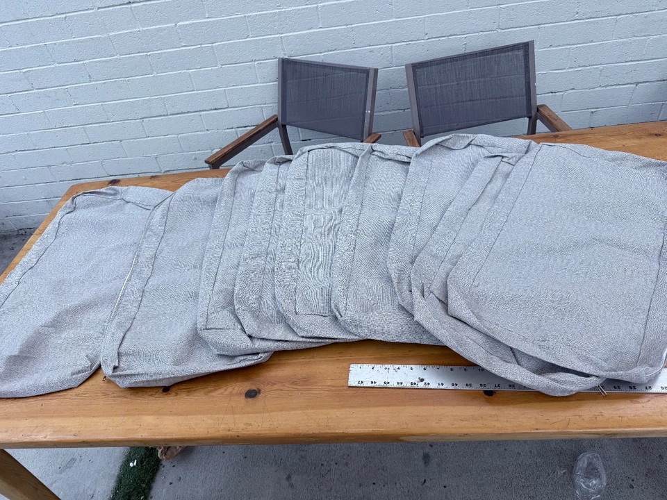 LOTE DE 15 FUNDAS DE COJÍN TELA 9 PEQUEÑAS, 3 GRANDES 1 RONDA 2 MEDIA LUNA NUEVAS Foto 4 de 4