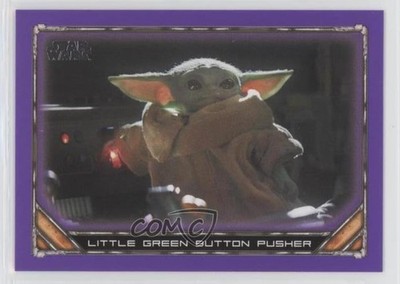 2020 Star Wars The Mandalorian: Season 1 Purple Little Green Button Pusher za5
