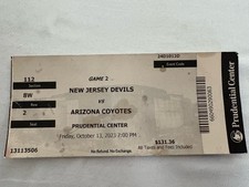 2023 Logan Cooley Ticket Stub Phoenix  Coyotes  NHL Debut Ticket First PT