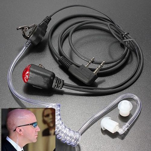 NEW Earphone Air Tube with PTT LED Light Microphone K Port For Quansheng Radio - Photo 7/12