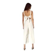 ARITZIA WILFRED Cream Open Back Square Neck Ecoulemen Textured Romper Size 2 MND