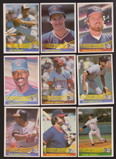 1984 Donruss Baseball Card Lot (9) NM Minor Stars Jim Palmer, Jack Morris