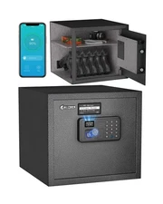 Billconch Smart Gun Safe for Multiple Pistols - Biometric Automatic Lock Safe...