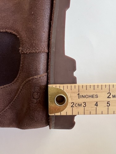 Stivali donna UGG taglia 9 Chelsea alla caviglia in pelle marrone - Foto 12 di 13