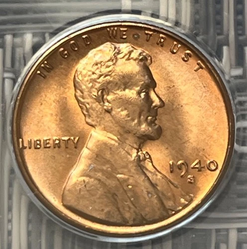 1940-S Lincoln Wheat Cent, ANACS MS-63 Red