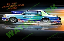 Bob Glidden 1983 Pro Stock Thunderbird P/S LIT Poster-Banner Print-056
