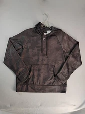 And1 Mens Sweatshirt Medium Black Combat Camo Hoodie All Over Print Pullover