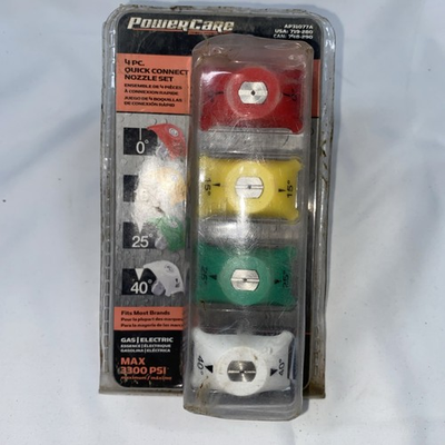 #ad PowerCare 4 Piece Pressure Washer Nozzle Set Gas Electric Max 3300 PSI $9.95