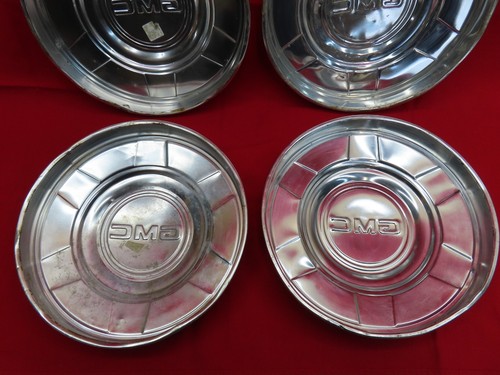(4) VTG 1973-86 GMC 3/4 1 TON TRUCK 12 DOG DISH POVERTY HUBCAP C20 C30 - Picture 8 of 23
