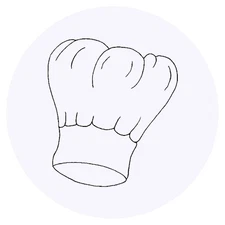 24 x 'Chef's Hat' Stickers - for Crafts, Scrapbooking and Labelling (SK00048338)