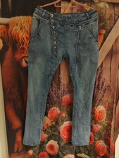 Jeans Blau Raffinierte Knopfleiste Mit Reißverschluss Gr. 42