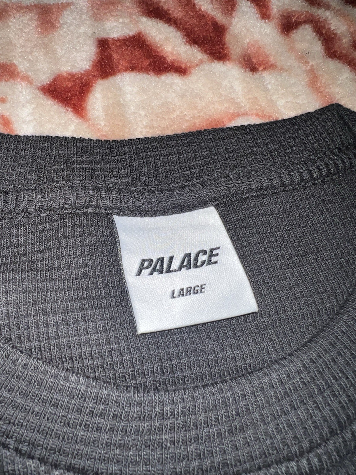 NEW Palace Waffle L/S Tee Smoked Black Size Large *READY TO SHIP* ✅🔥 thumbnail 4