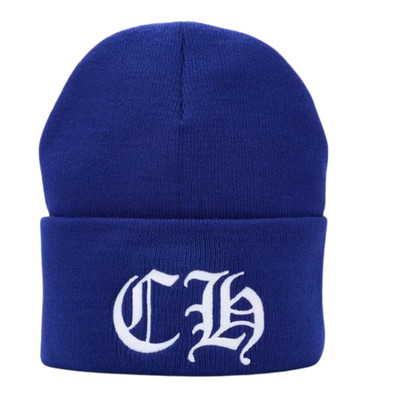 Size OS Chrome Hearts 'Blue' CH Beanie