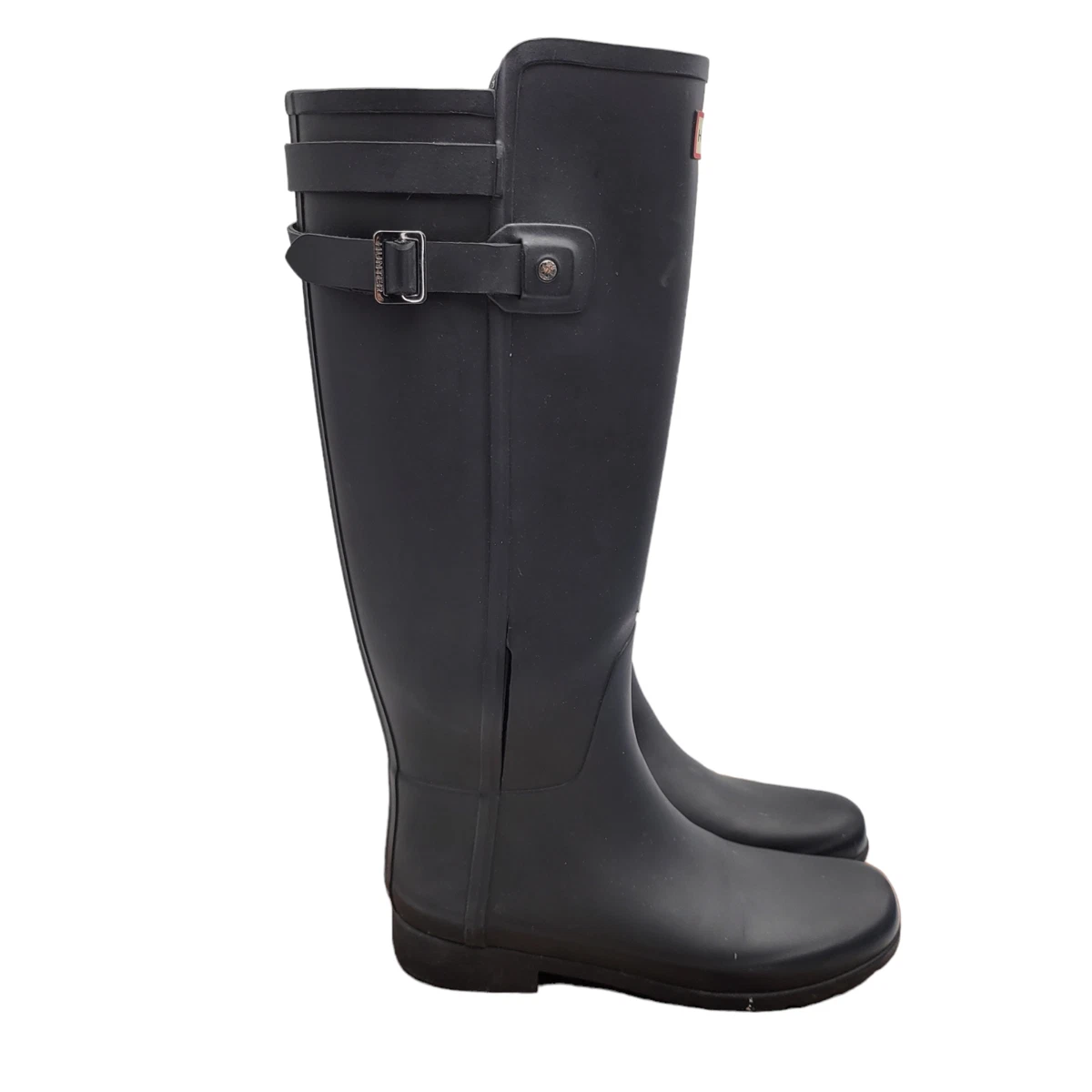 Hunter boots black matte size 8 cheap