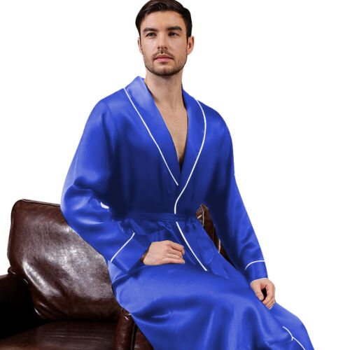 Herren Seide Satin superweiche Robe - 5 TAGE VERSAND USA - Verkäufer - SCHNELLER VERSAND!!!! - Bild 18 von 30