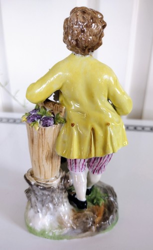 Carl Thieme Dresden German Boy & Dog with Grapes 6 1/2" Figurine - Picture 4 of 5