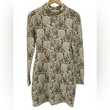 Pins and Needles Lace Crochet Open Back Long Sleeve Body Con Mini Dress - Small