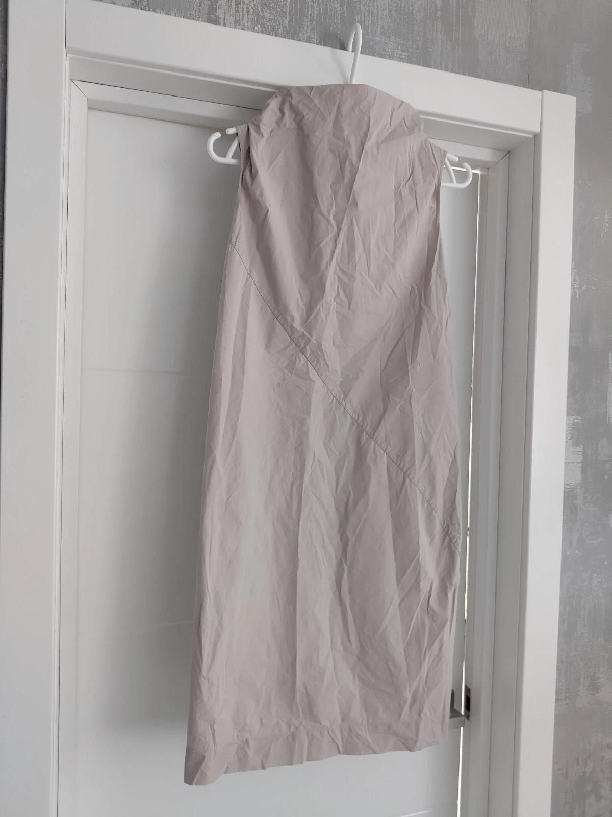 Camicia top camicetta RICK OWENS SS14 VICIOUS BONNIE TUNICA grigio abito cerniera cotone