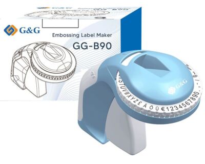 G&G Prägegerät Embossing Label Maker GG-B90 - keine Batterien nötig, bis zu 49 Z