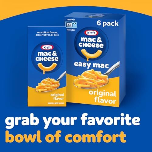 Kraft Easy Mac Original Mac & Cheese Macaroni and Cheese Dinner 6 ct Packet
