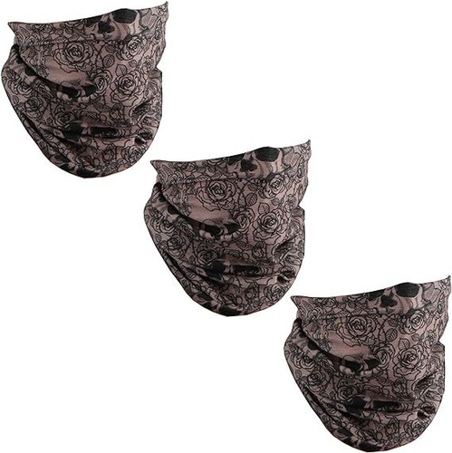 Motique Accessories 3 Pack Skull Designs Biker Tube Bandana Neck Gaiter - Picture 9 of 15