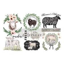 Sweet Lamb | Mini Decor Transfer | Redesign with Prima | Rub On Transfer