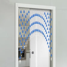 25 Strings Crystal Beaded Curtain Garland Arched Door String Curtains Blue