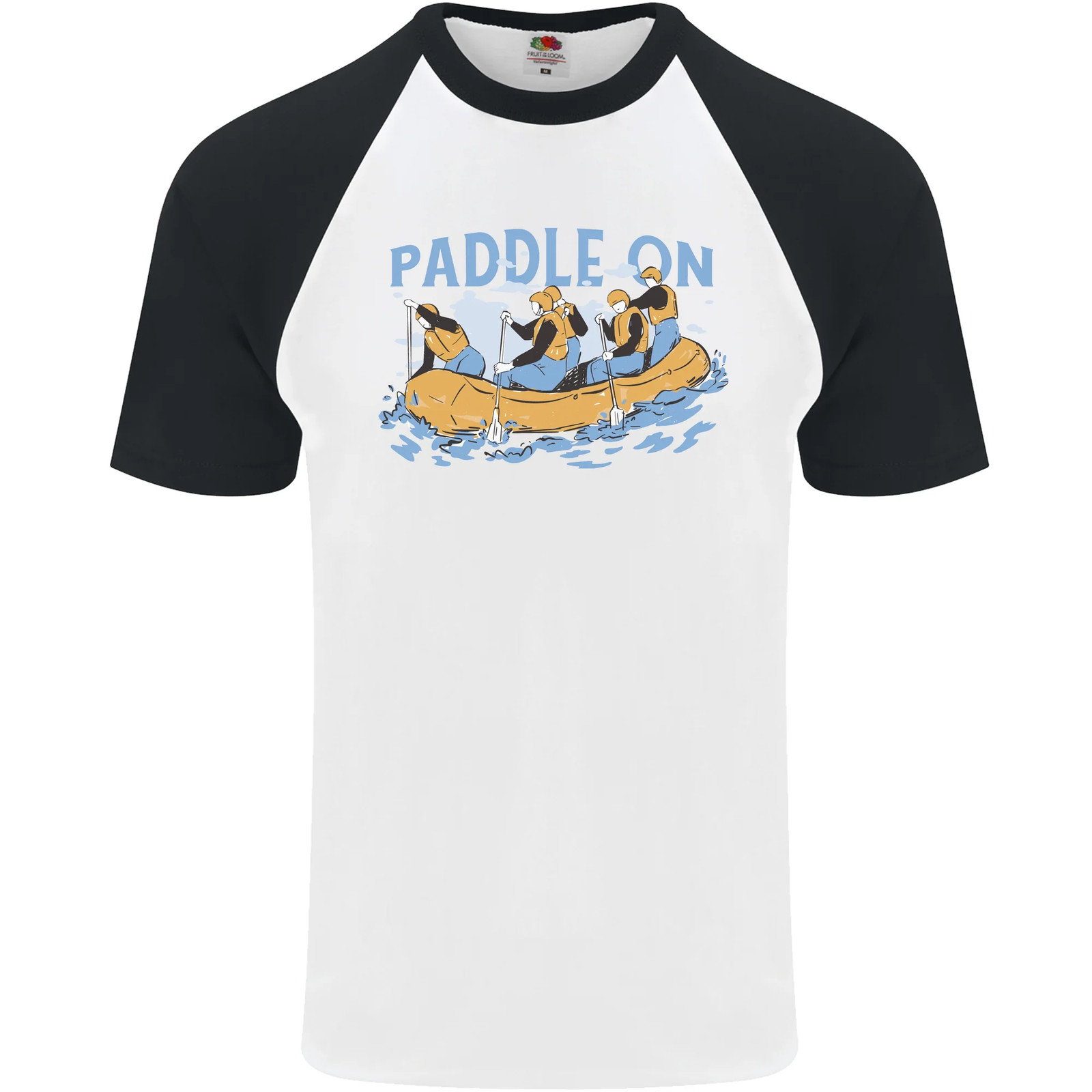 Camiseta De Béisbol Para Hombre S/S De Rafting En Agua Blanca