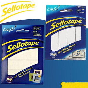 Sellotape Sticky Fixers Permanent Double Sided Foam Pads Pack of 48/56 Sellotape Sticky Fixers Permanent Double Sided Foam Pads Pack of 48/56