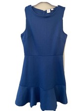 GAP Blue Dress *Size 2. High Neck Zip Back Sleeveless Darling Cute Comfy *New