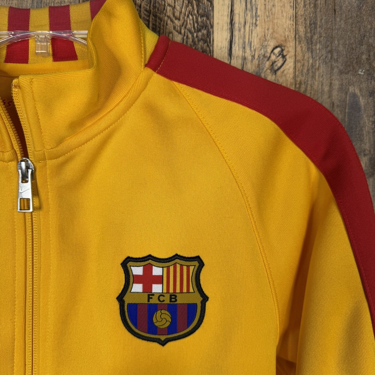Nike FCバルセロナ ジャケット 蛍光イエローXL Barcelona FC Jacket Kids Youth XL 13-15 Yrs Yellow Nike