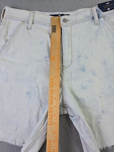 Hollister Dad Jean Shorts Juniors 15 White Wash Denim Ultra High Rise Stretch - Picture 12 of 13